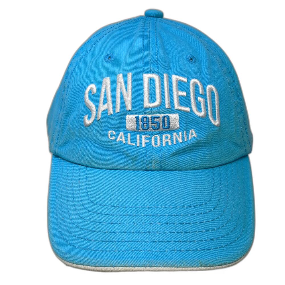 Strand Headwear San Diego California Blue One Size Baseball Cap Strapback Hat